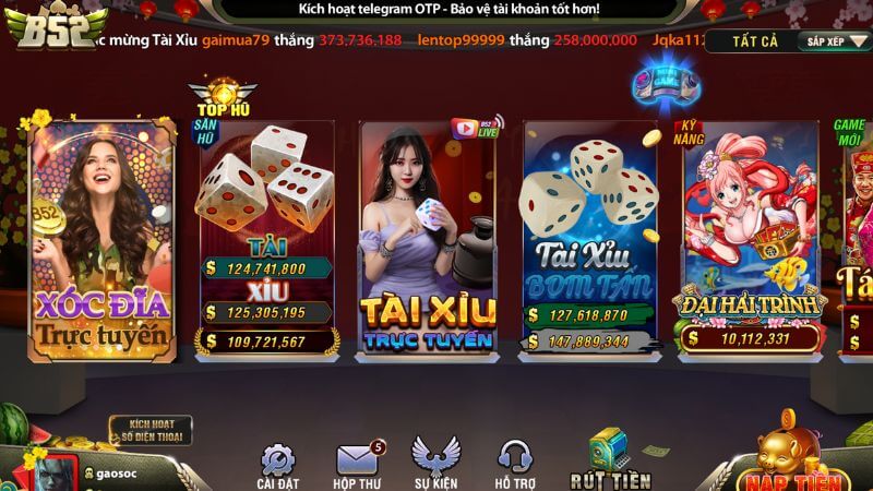 Cổng game bài đổi thưởng B52 Club